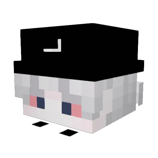 izuee Minecraft avatar head, 3D render