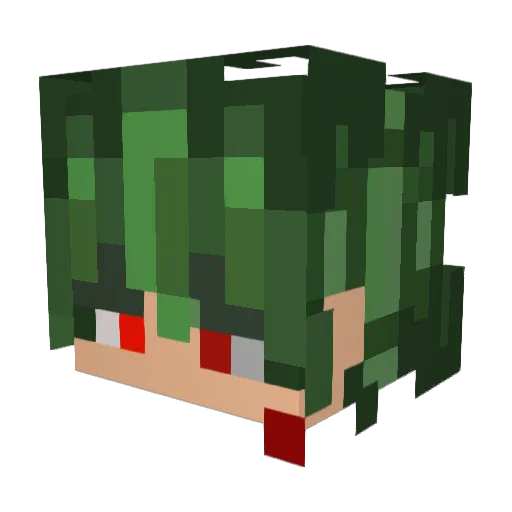 izumi_12 Minecraft avatar head, 3D render