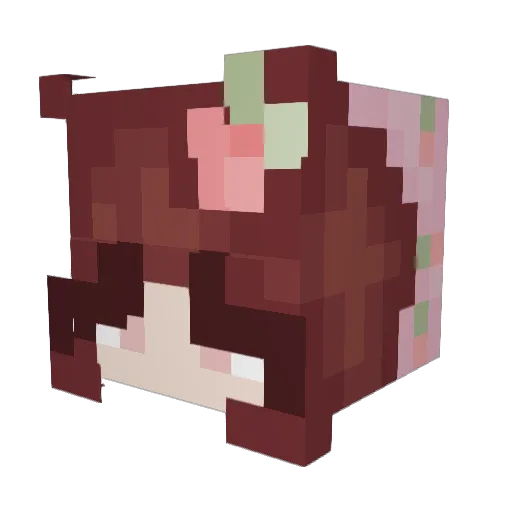izxsia Minecraft avatar head, 3D render