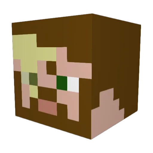 izyda_ Minecraft avatar head, 3D render