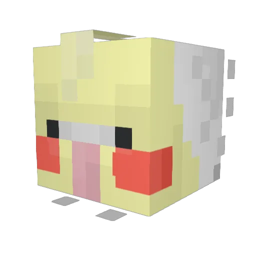 izzaturtle Minecraft avatar head, 3D render