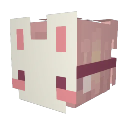 izzbibi Minecraft avatar head, 3D render