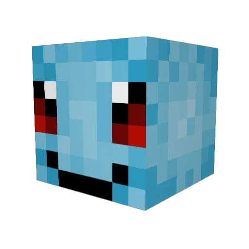 izzidw Minecraft avatar head, 3D render