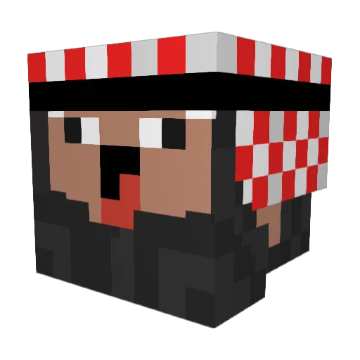 izzl_10 Minecraft avatar head, 3D render