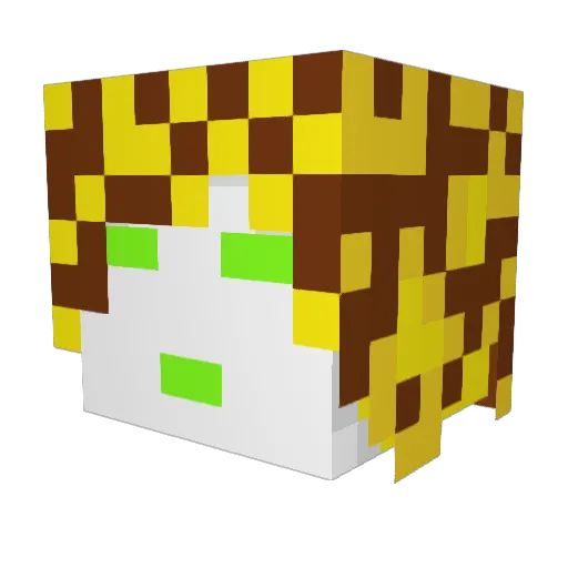 izzoTV Minecraft avatar head, 3D render