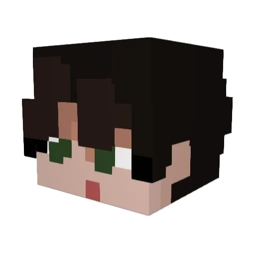 izzy1025 Minecraft avatar head, 3D render