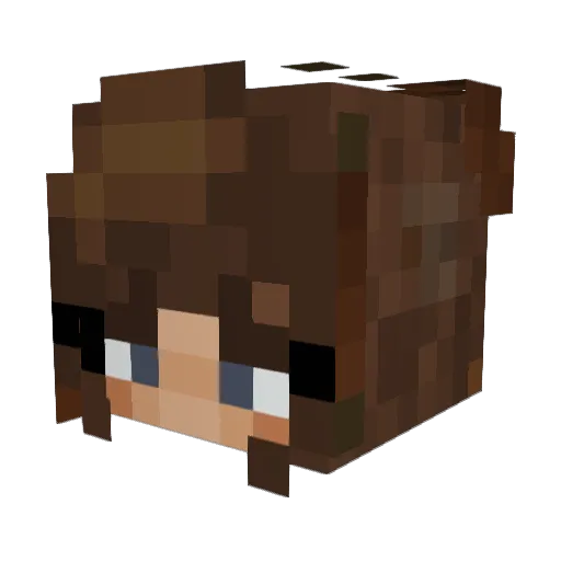 izzy10bella Minecraft avatar head, 3D render