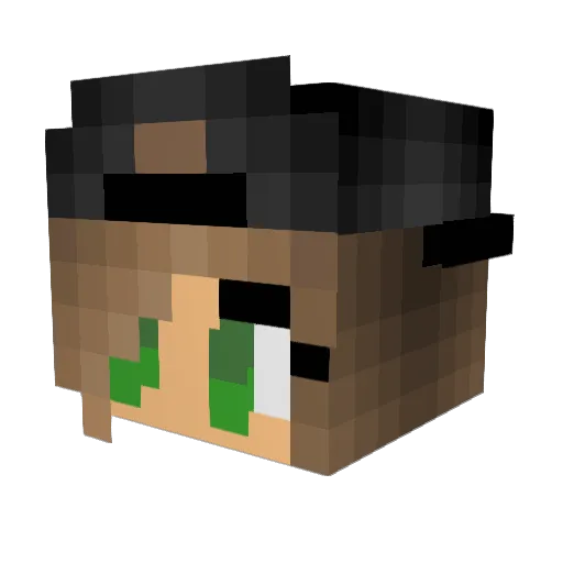 izzy45 Minecraft avatar head, 3D render
