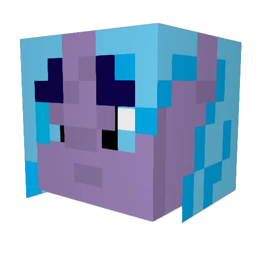 izzyCF Minecraft avatar head, 3D render