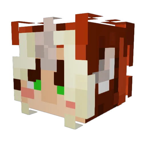 izzy__peazy Minecraft avatar head, 3D render