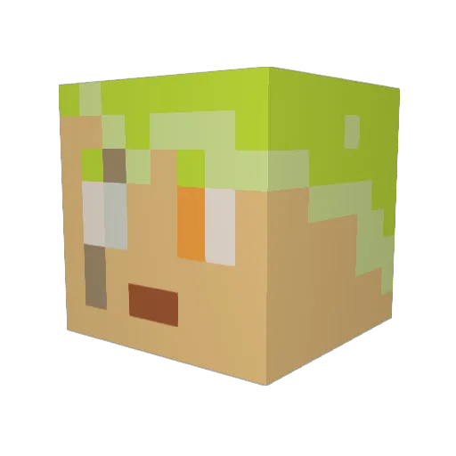 izzybellgee Minecraft avatar head, 3D render