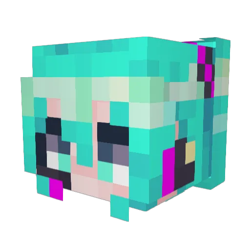 izzycream Minecraft avatar head, 3D render