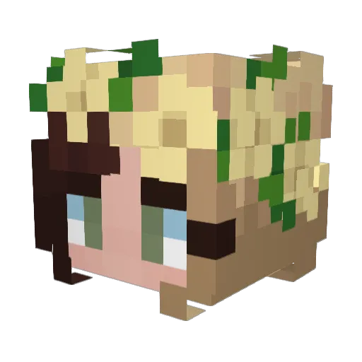izzyfaewulf Minecraft avatar head, 3D render