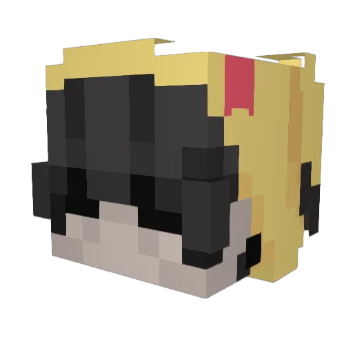 izzyfimbres Minecraft avatar head, 3D render
