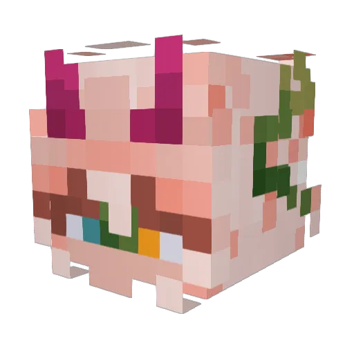 izzysplants Minecraft avatar head, 3D render