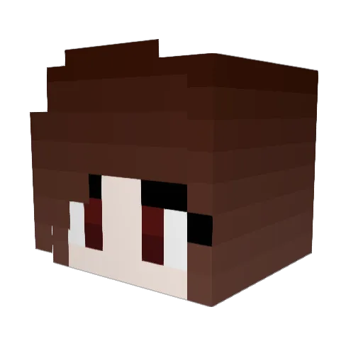izzytano Minecraft avatar head, 3D render
