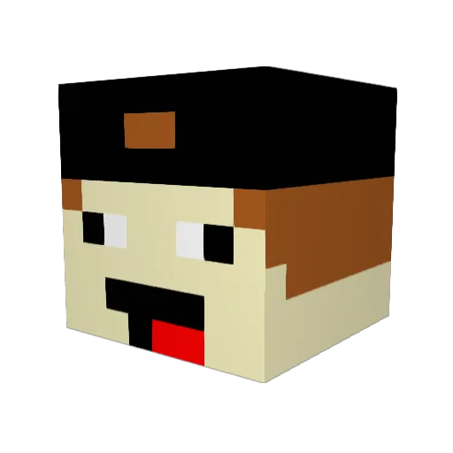 j0_victor Minecraft avatar head, 3D render