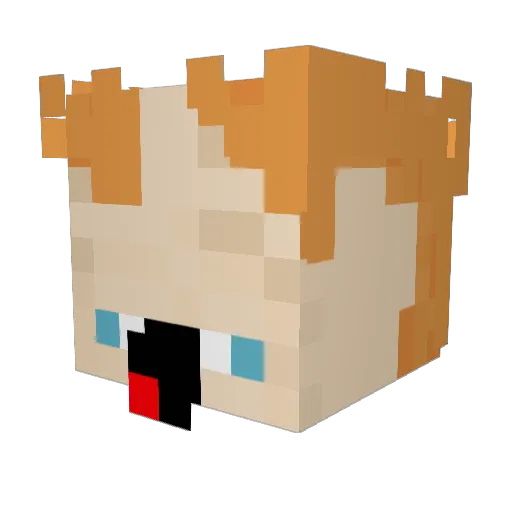 j0nkk_ Minecraft avatar head, 3D render