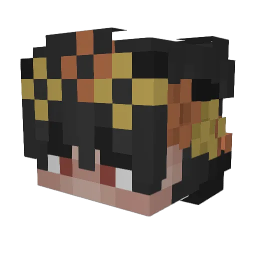 j0rei Minecraft avatar head, 3D render