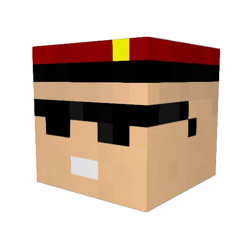 j0shu4daogTTV Minecraft avatar head, 3D render