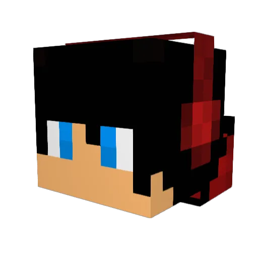 j1126h Minecraft avatar head, 3D render