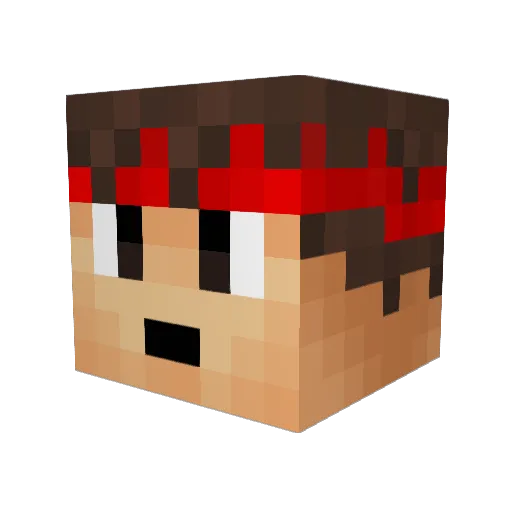 j1mm5y Minecraft avatar head, 3D render