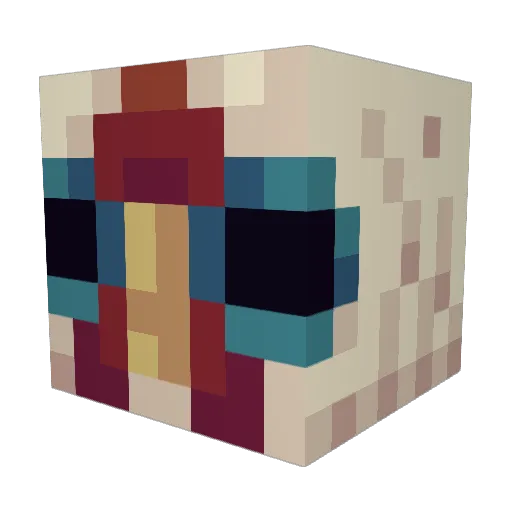 j207 Minecraft avatar head, 3D render