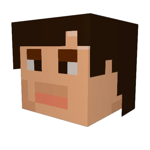 j33zas Minecraft avatar head, 3D render