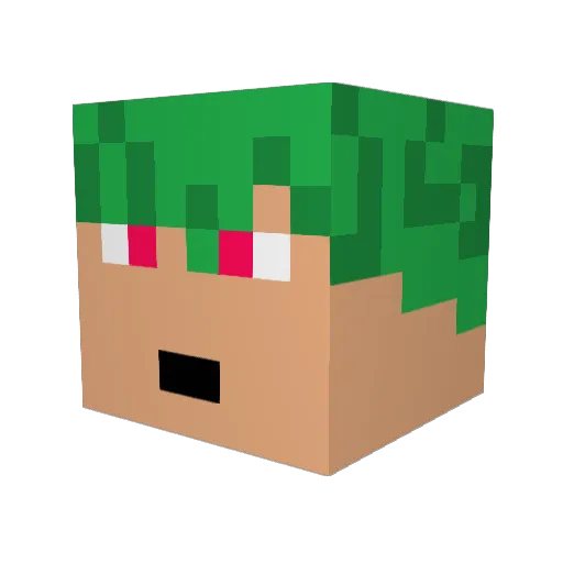 j44rl Minecraft avatar head, 3D render