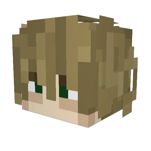 j4kel Minecraft avatar head, 3D render