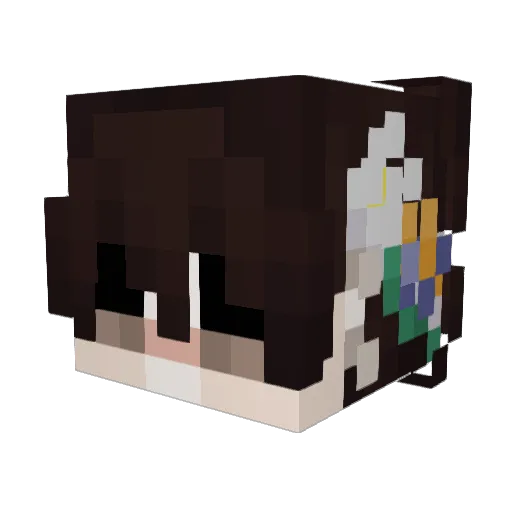 j6st Minecraft avatar head, 3D render