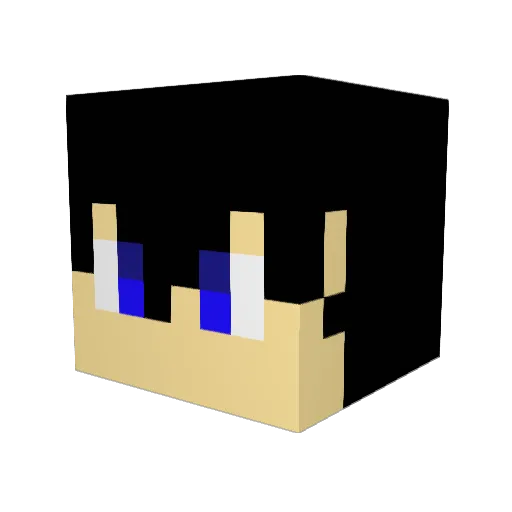 j98909 Minecraft avatar head, 3D render