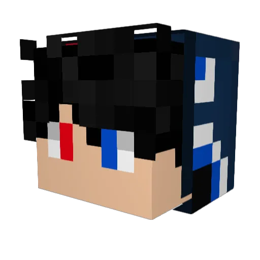 j9den Minecraft avatar head, 3D render