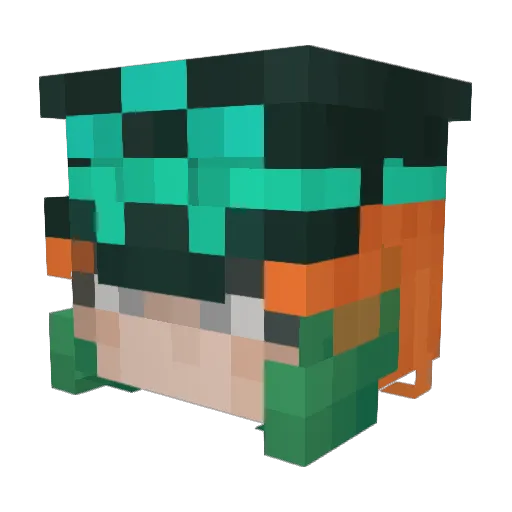 jAMIWAMI Minecraft avatar head, 3D render