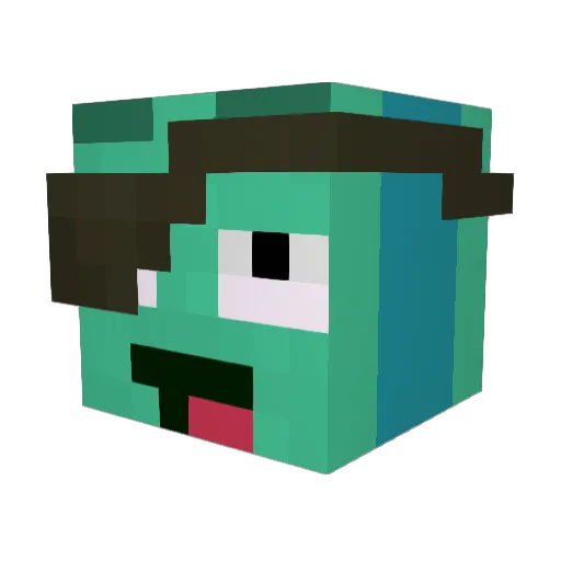 jAo0o Minecraft avatar head, 3D render
