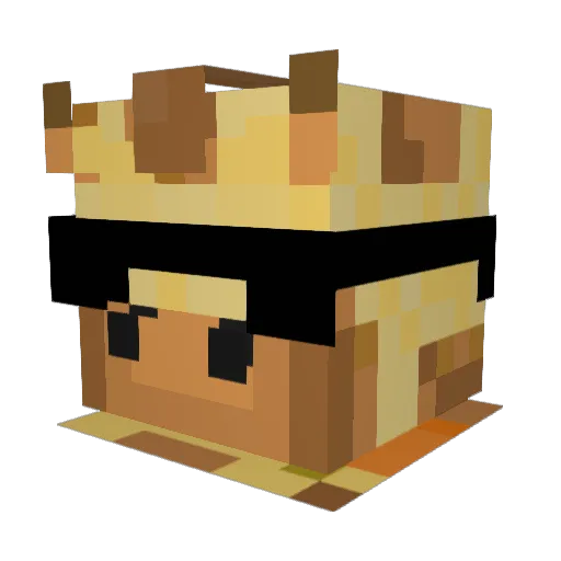 jEbAB21 Minecraft avatar head, 3D render