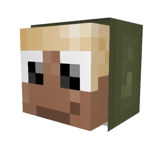 jLand_ Minecraft avatar head, 3D render
