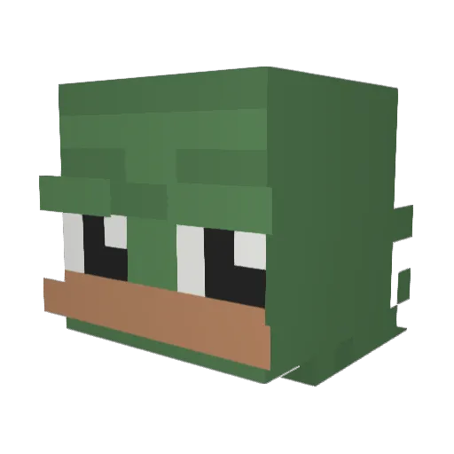 jY00N Minecraft avatar head, 3D render