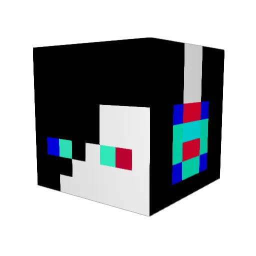 j_Auska Minecraft avatar head, 3D render