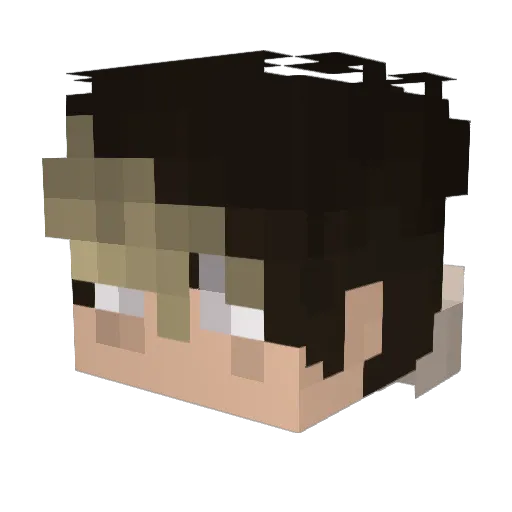 j_a_v_ Minecraft avatar head, 3D render
