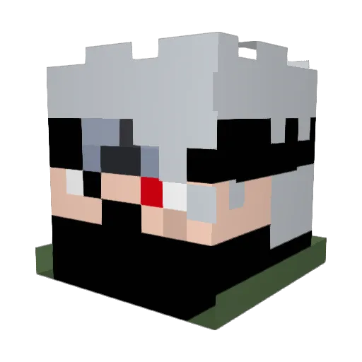 j_husky Minecraft avatar head, 3D render