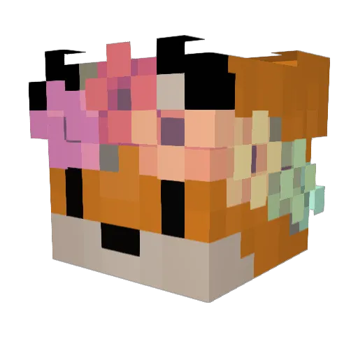 j_le19 Minecraft avatar head, 3D render