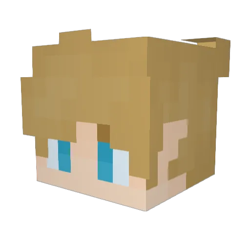 j_u_z_ Minecraft avatar head, 3D render