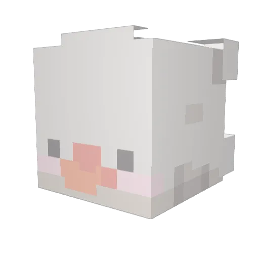 j_villa Minecraft avatar head, 3D render