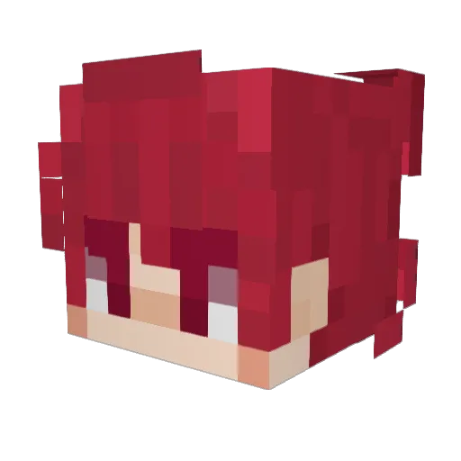 ja7d Minecraft avatar head, 3D render