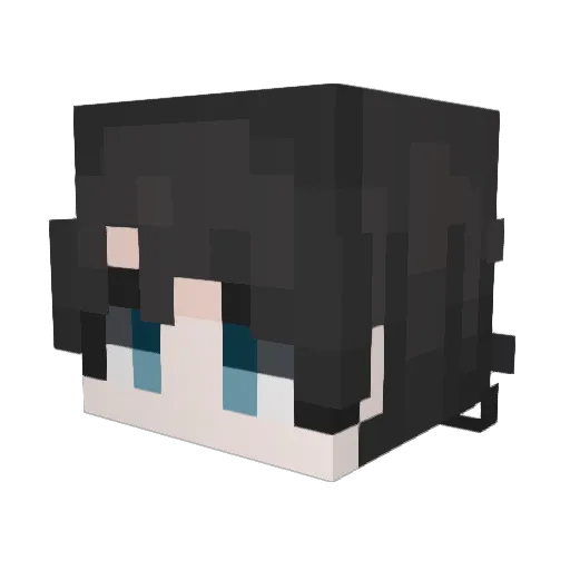 jaaamou Minecraft avatar head, 3D render