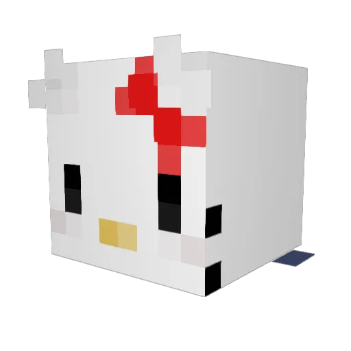 jaadj Minecraft avatar head, 3D render
