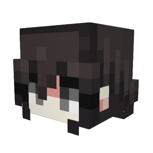 jaahida Minecraft avatar head, 3D render