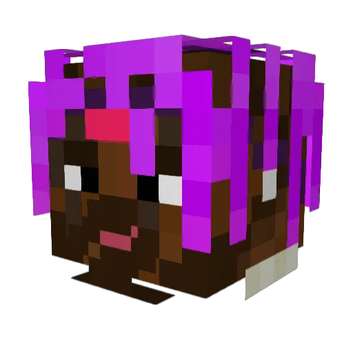 jabaebae Minecraft avatar head, 3D render