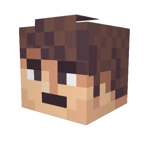 jabern Minecraft avatar head, 3D render
